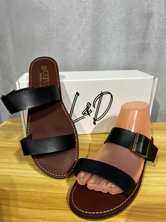L&D ANN Slides – Luxe Leather Look, All-Day Comfort