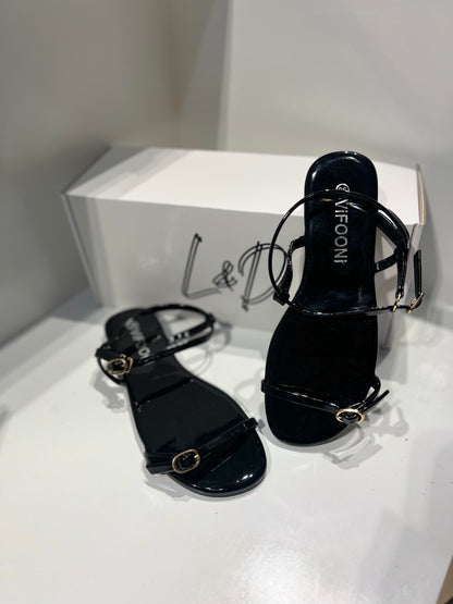 L&D Minimalist Strappy Flats Sandals