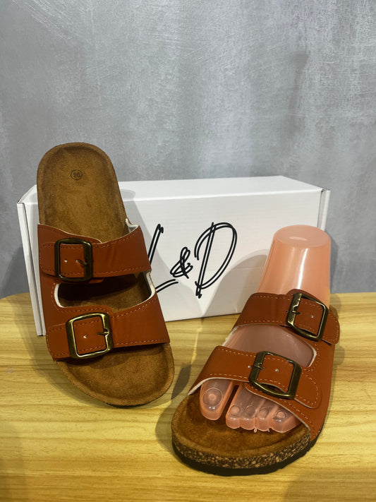 Birks by L&D – Classic Brown Double-Strap Sandals